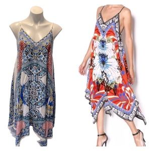 Jealous Tomato Women’s Handkerchief Flowy Multi Color Sundress